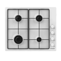Table de cuisson à gaz 60cm 4 feux blanc Candy CHW640WLW