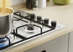 Table de cuisson à gaz 59.5cm 4 feux noir Candy CHW6LBX pop evo