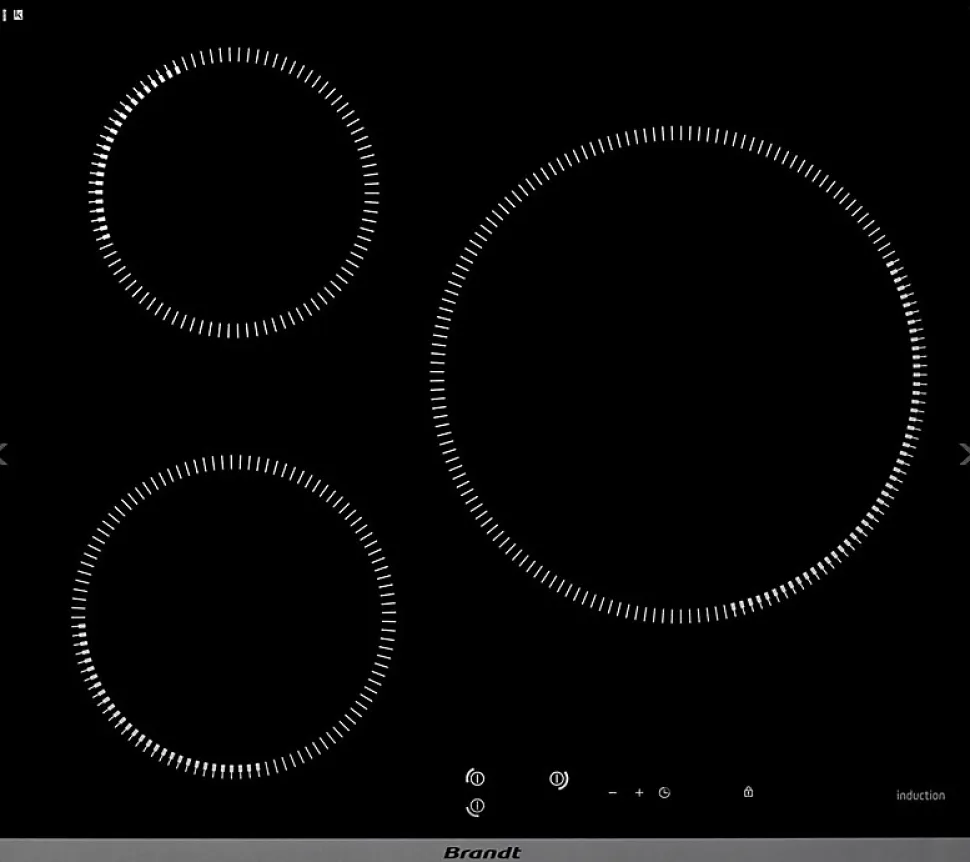 Table de cuisson à induction 60cm 3 feux 7200w Brandt BPI6315B