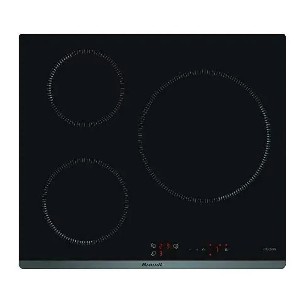 Table de cuisson à induction 60cm 3 feux 7200w Brandt BPI6315B