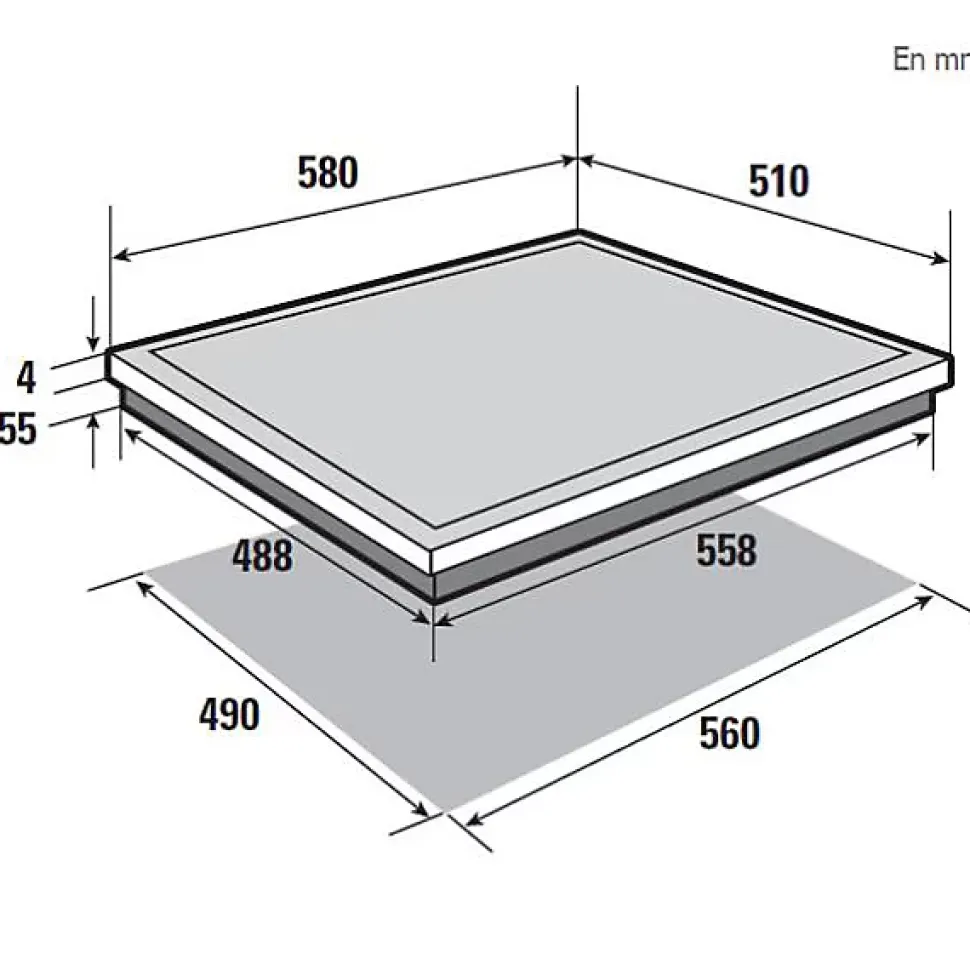 Table de cuisson à induction 60cm 3 feux 7200w Brandt BPI6315B