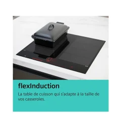 Table de cuisson à induction 91cm 4feux 7400w noir Siemens EX275HXC1E