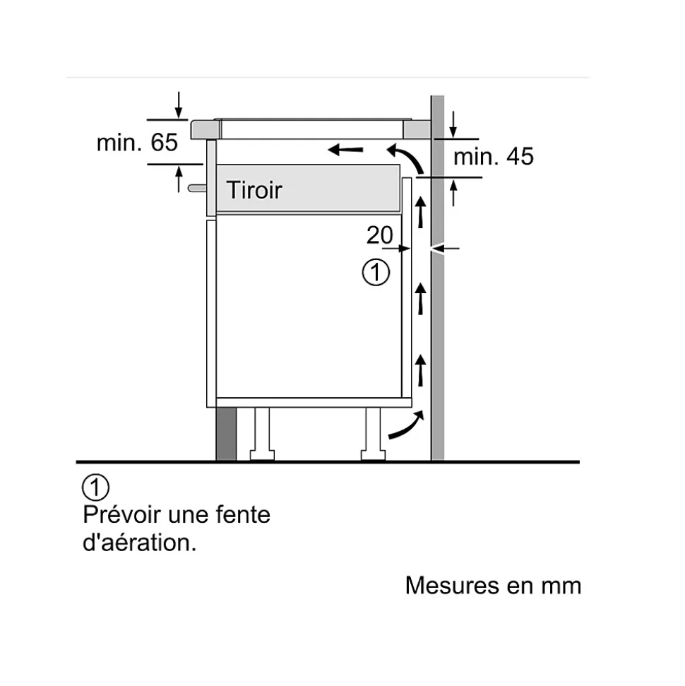 Table de cuisson à induction 71cm 4 feux 7400w noir Siemens ED751HSB1E