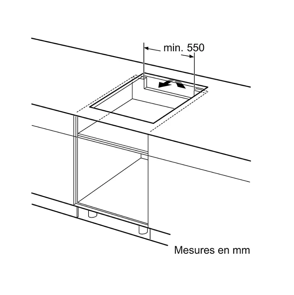 Table de cuisson à induction 71cm 4 feux 7400w noir Siemens ED751HSB1E