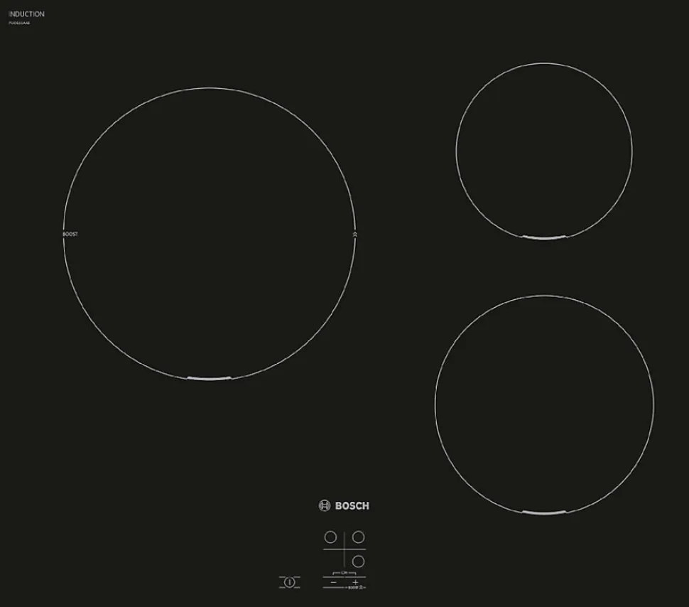 Table de cuisson à induction 60cm 3 feux 4600w Bosch PUC611AA5E série 2
