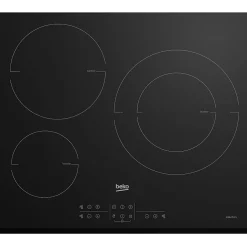 Table de cuisson à induction 60cm 3 feux 7200w noir Beko HII63200MTB