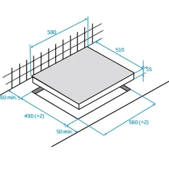 Table de cuisson à induction 60cm 3 feux 7200w noir Beko HII63200MTB
