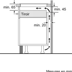 Table de cuisson à induction 60cm 3 feux noir Bosch PIJ611BB5E série 4