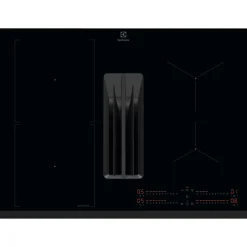 Table de cuisson aspirante induction 68 cm 4 feux 7350 W noir Electrolux KCC73443