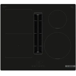 Table de cuisson aspirante induction 60cm 4 foyers 7400w noir Bosch PVS611B16E