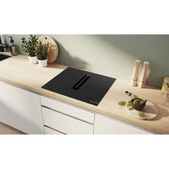 Table de cuisson aspirante induction 60cm 4 foyers 7400w noir Bosch PVS611B16E