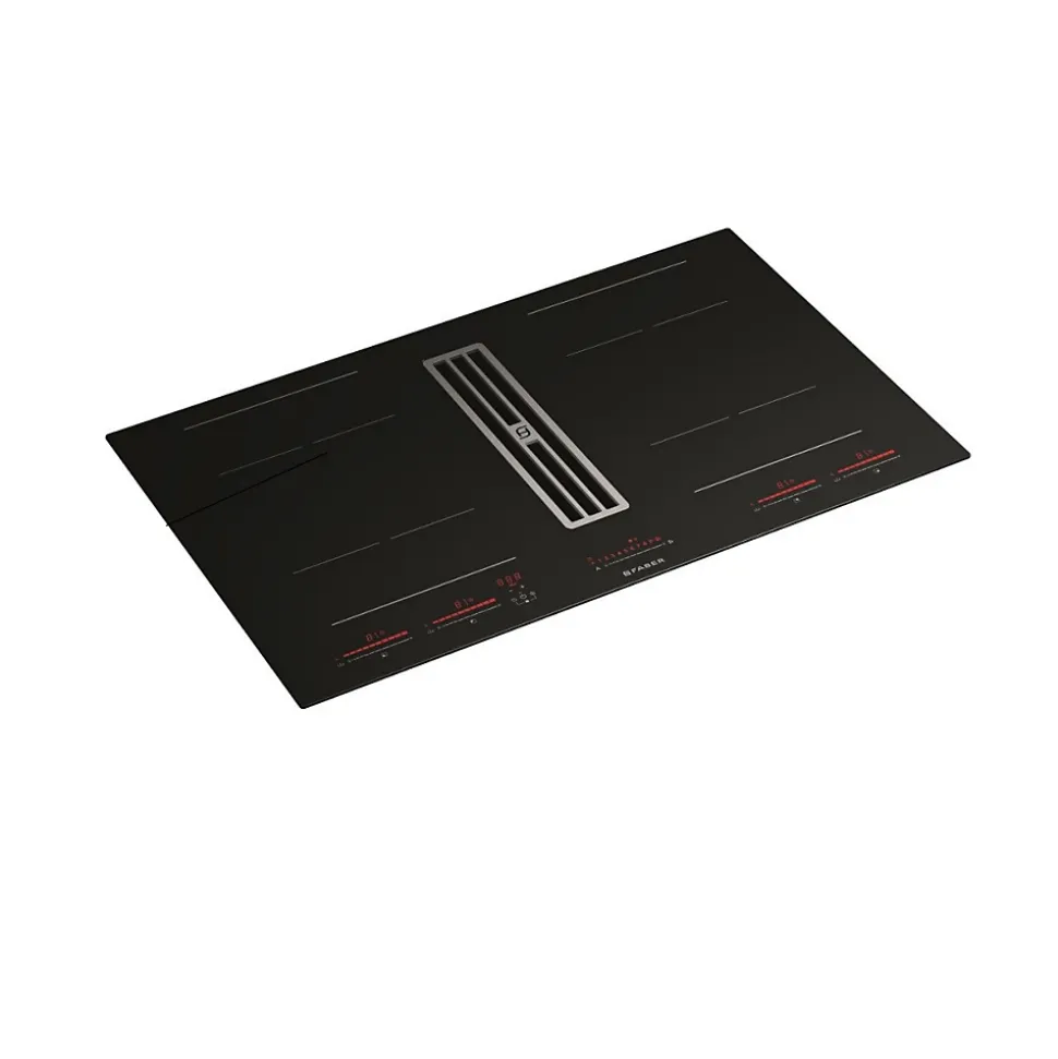 Table de cuisson aspirante induction 83 cm 4 feux 7400w noir Faber 5371796