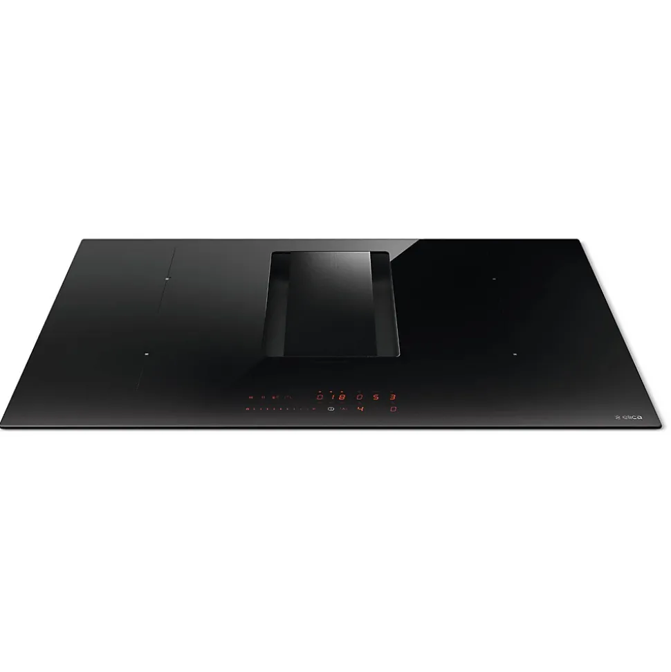 Table de cuisson aspirante induction 78cm 4 feux 7400w noir Elica PRF0183127 nikolatesla alpha