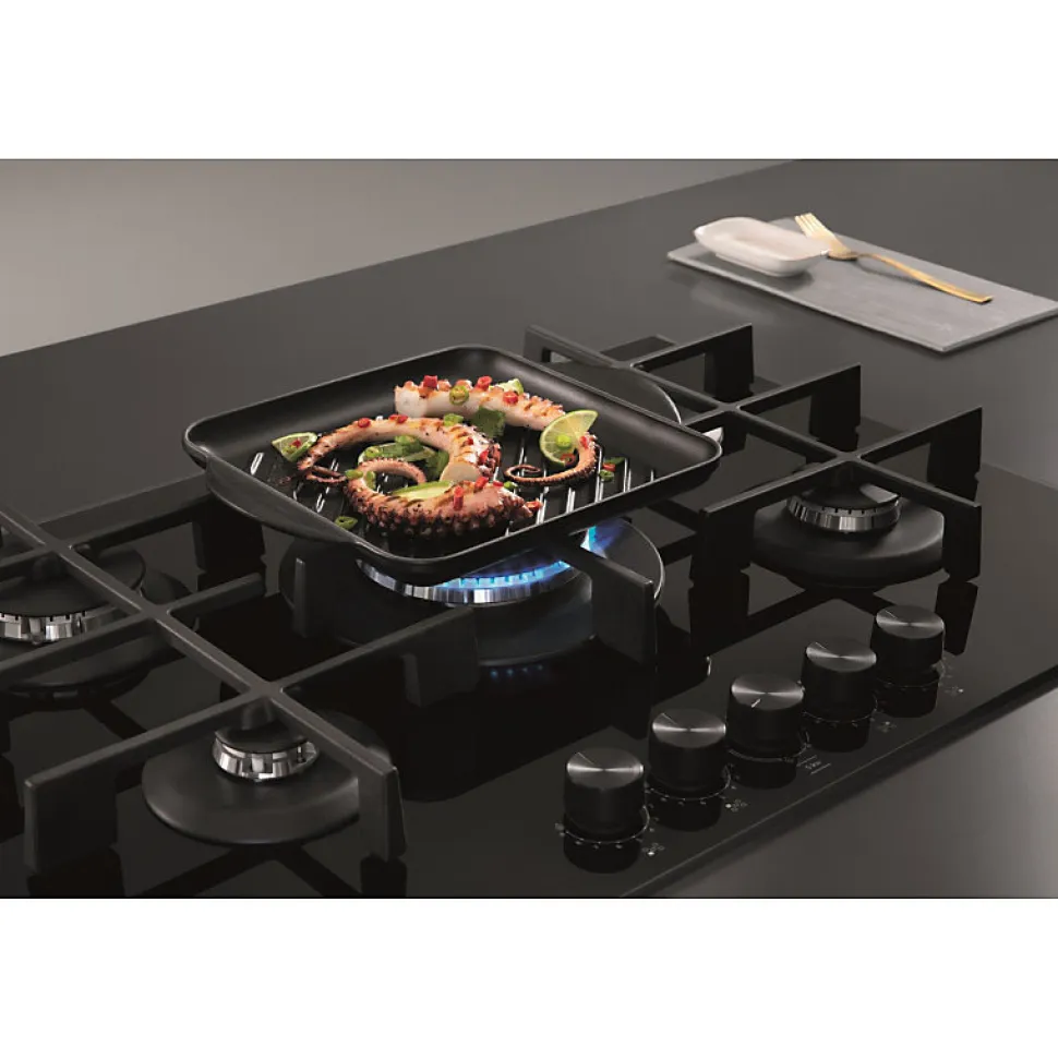 Table de cuisson gaz 73cm 5 feux noir Whirlpool GOWL758NBFR w collection