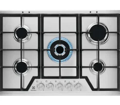 Table de cuisson gaz 75cm 5 feux Electrolux KGS7536SX série 600 pro slim line
