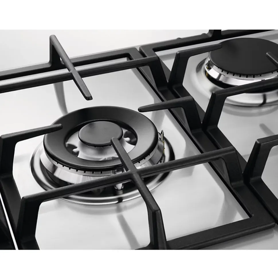 Table de cuisson gaz 75cm 5 feux Electrolux KGS7536SX série 600 pro slim line