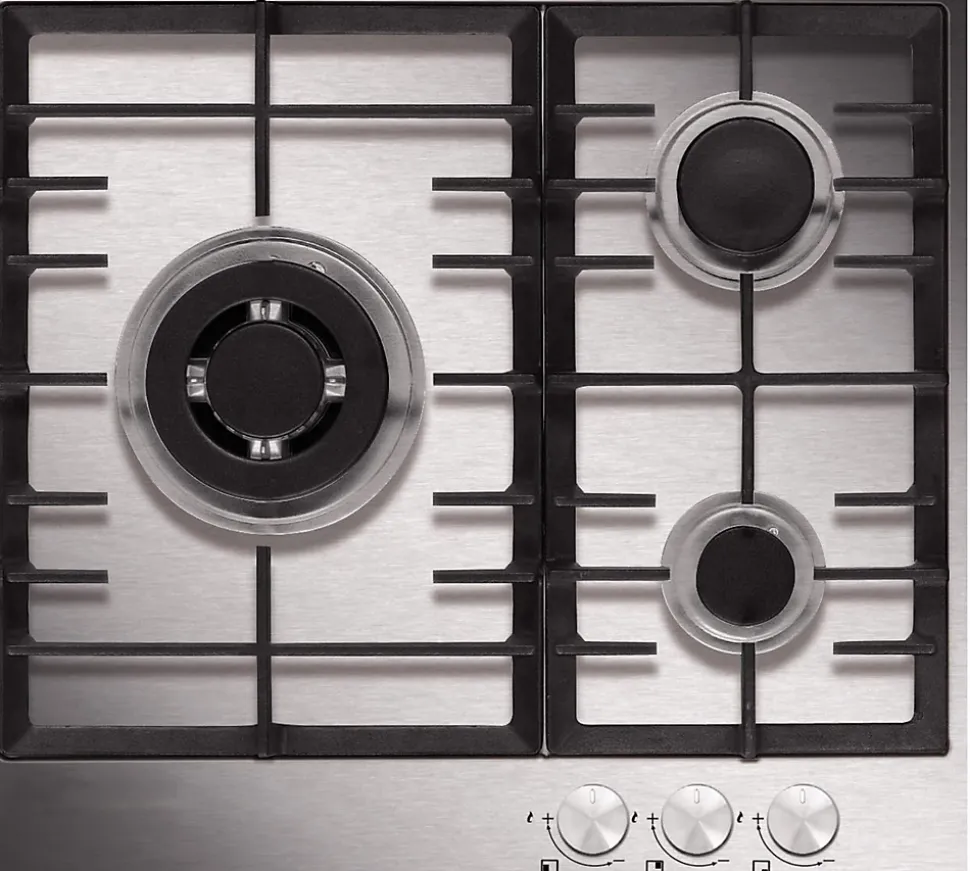 Table de cuisson gaz 60cm 3 feux inox Airlux AT635HIX