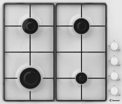 Table de cuisson gaz 60cm 4 feux blanc Candy CHW6LWW pop evo