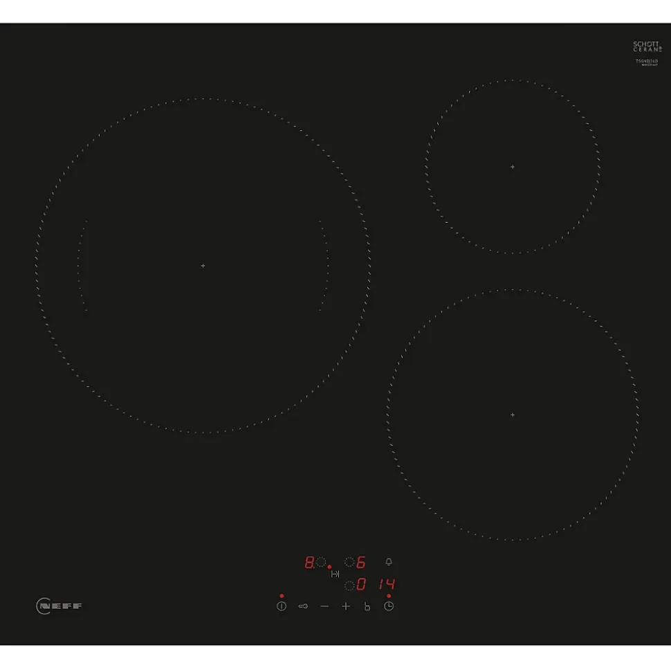 Table de cuisson induction 60cm 3 feux 7400w noir Neff T56NBJ1L0
