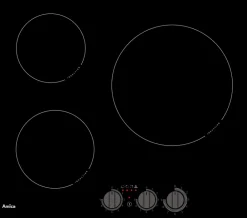 Table de cuisson induction 58cm 3 feux 5500w noir Amica AIM3530
