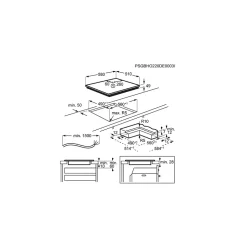 Table de cuisson induction 60cm 4 feux 7350w noir Electrolux EIV66453I série 600 flex