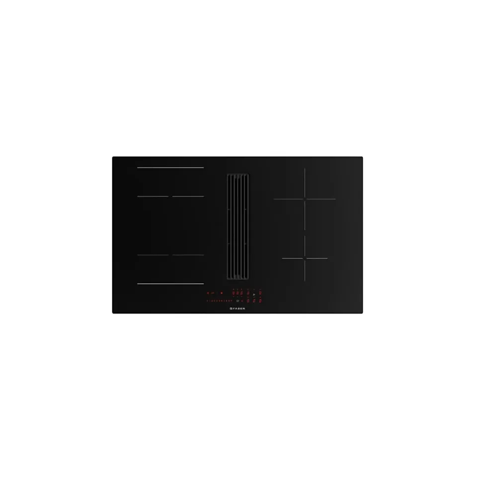 Table de cuisson induction aspirante 83cm 4 feux 7400w noir Faber 5371789 galileo linear a 830