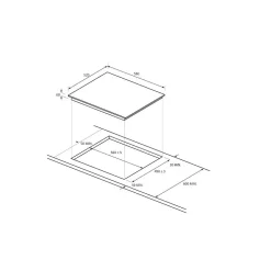 Table de cuisson induction 60cm 4 feux Candy CTP644SCBB