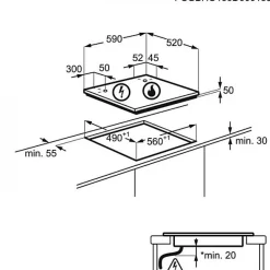 Table de cuisson induction SAMSUNG - 4 zones - L59 x P57 cm - NZ64M3NM1BB/UR