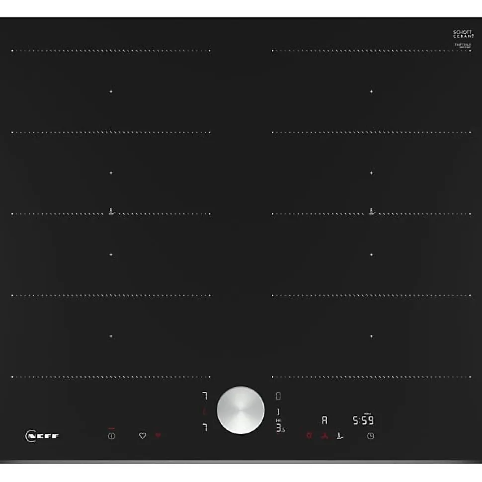 Table de cuisson induction 60cm 4 feux 7400w noir Neff T66FTX4L0