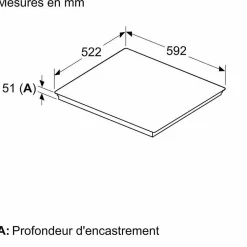 Table de cuisson induction 60cm 4 feux 7400w noir Neff T66FTX4L0