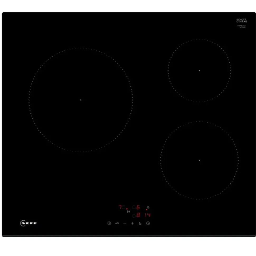 Table de cuisson induction 60cm 3 feux 4600wnoir Neff T36FBC1L0