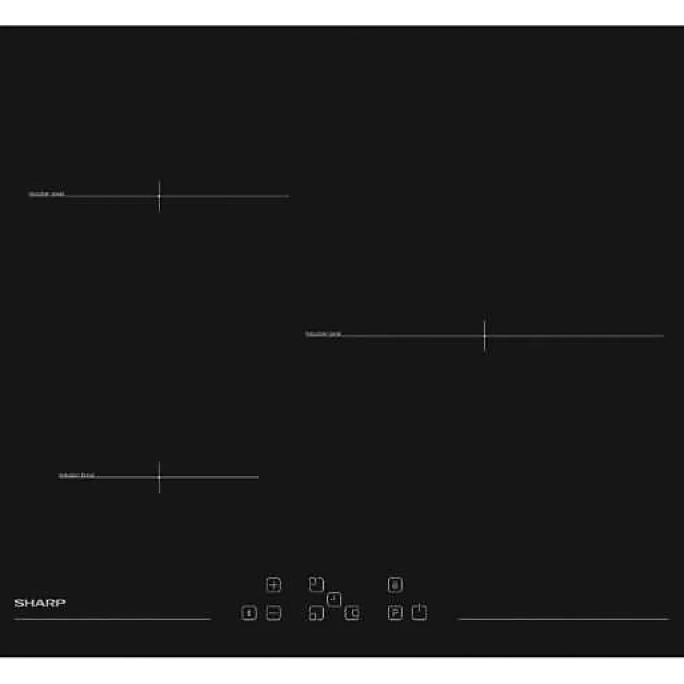 Table de cuisson induction 3 feux 60cm noir Sharp KH6I31NT0I