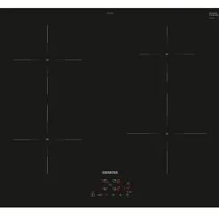 Table de cuisson induction 60cm 4 foyers 4600w noir Siemens EU611BEB5E iq100