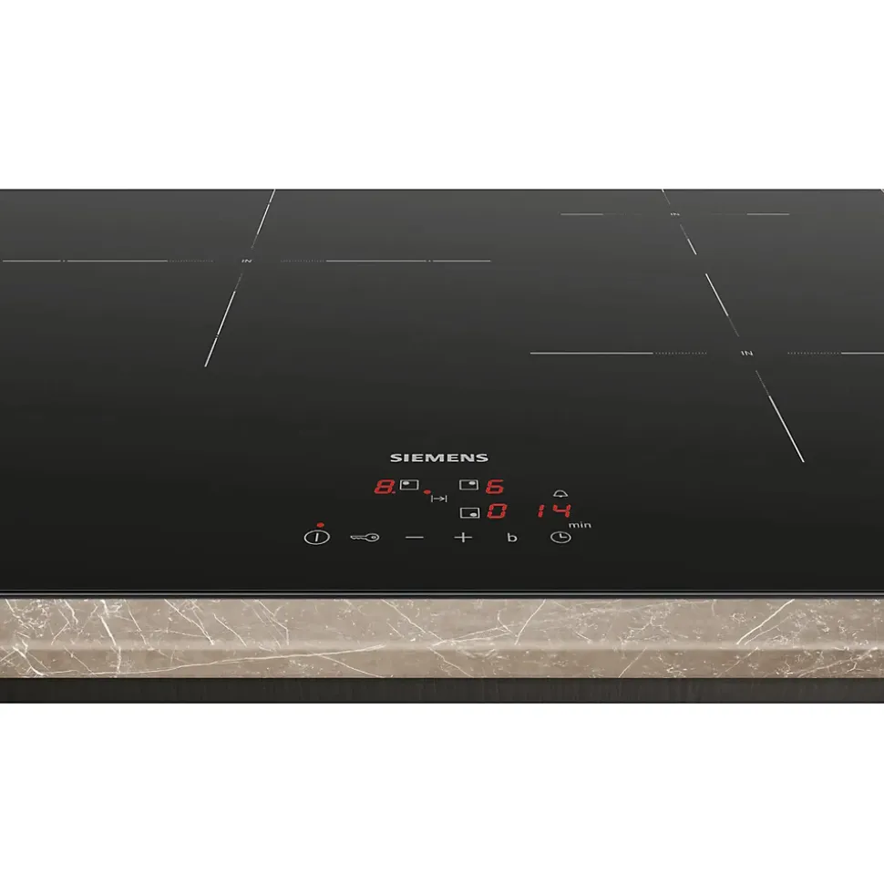 Table de cuisson induction 60cm 3 foyers 4600w noir Siemens EU611BJB5E iq100