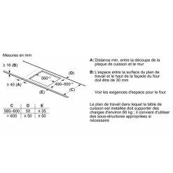 Table de cuisson induction 60cm 4 foyers 6900w noir Siemens ED651HSB1E