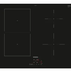 Table de cuisson induction 60cm 4 foyers 6900w noir Siemens ED61RBSB6E iq500