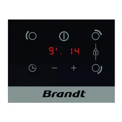 Table de cuisson victrocéramique 60cm 4 feux 5900w noir Brandt BPI5361B