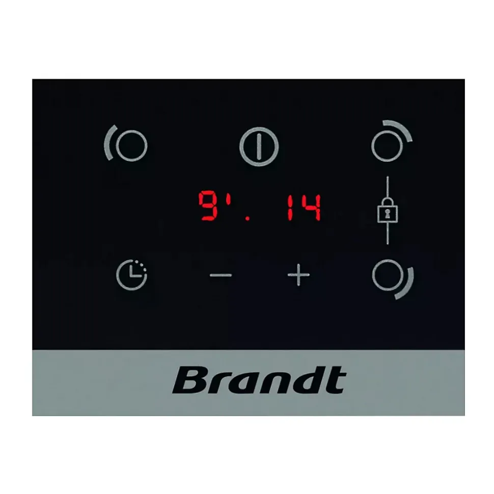 Table de cuisson victrocéramique 60cm 4 feux 5900w noir Brandt BPI5361B