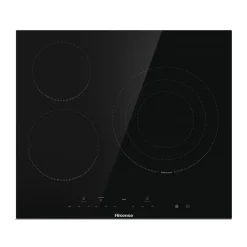Table de cuisson vitrocéramique 60cm 3 feux 5700w noir Hisense E6332BSCE