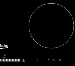 Table de cuisson vitrocéramique 4 feux 6700w noir Beko HIC64502T