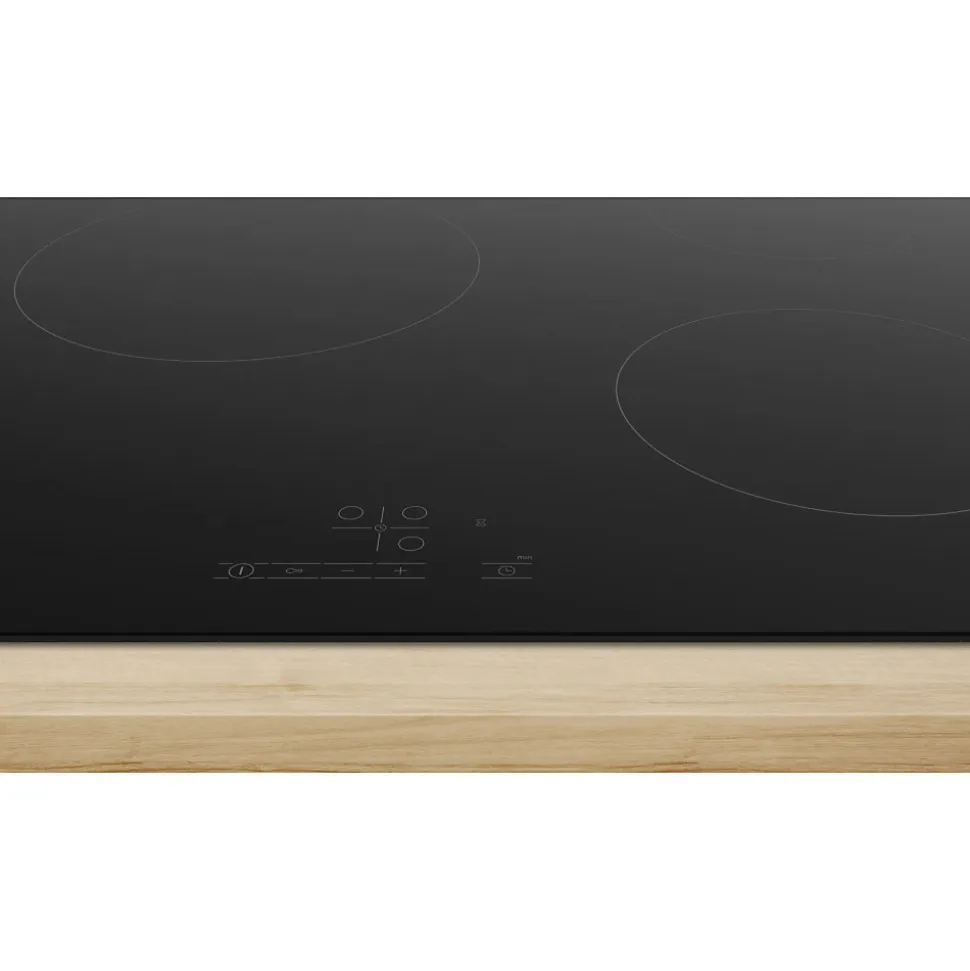Table de cuisson vitrocéramique 60cm 3 feux 5700w noir Bosch PKM611BB8E série 4