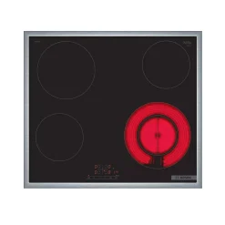 Table de cuisson vitrocéramique 60cm 3 feux 6600kw Bosch PKF645BB2E série 4