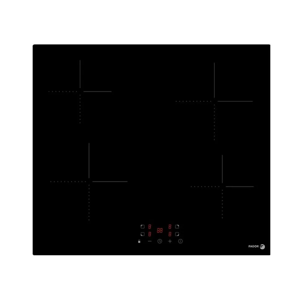 Table de cuisson vitrocéramique 59cm 4 feux noir Fagor FTV460C