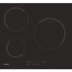 Table de cuisson vitrocéramique 60cm 3 feux 5500w noir Candy CH63CT