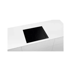 Table de cuisson vitrocéramique 60cm 4 feux 6600w noir Bosch PKE611CA8E série 2