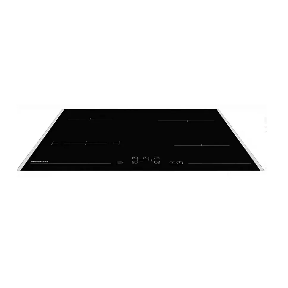 Table de cuisson vitrocéramique 59cm 4 feux 1800w noir Sharp KH6V08FT0K