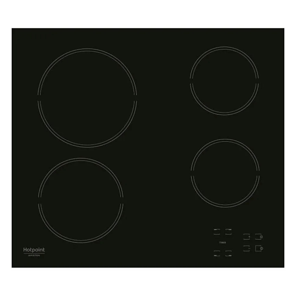 Table de cuisson vitrocéramique - HOTPOINT - HR631C - 4 foyers - 60 cm - Noir