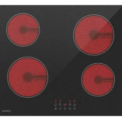 Table de cuisson vitrocéramique - OCEANIC - 4 foyers - Noir