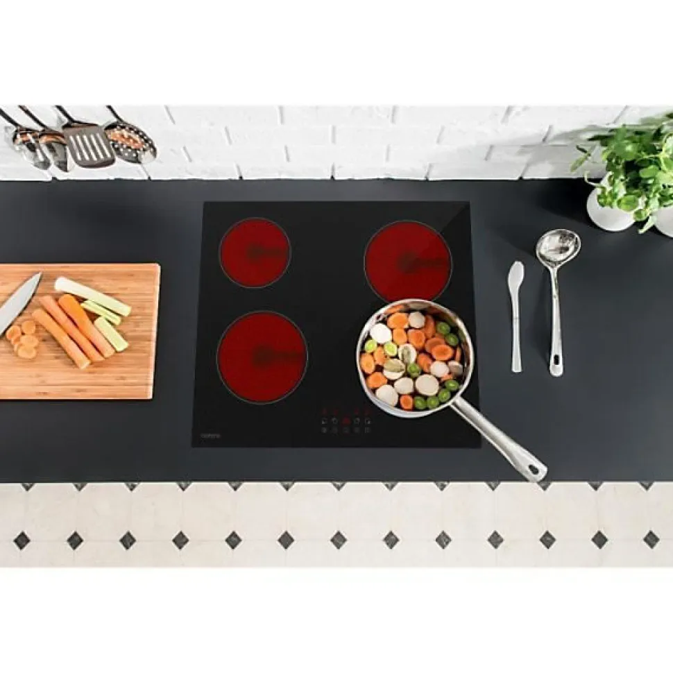 Table de cuisson vitrocéramique - OCEANIC - 4 foyers - Noir