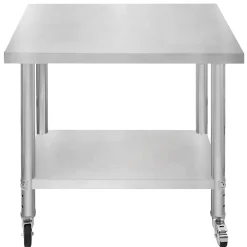 Table de Travail en Inox 76cm x 90cm x 86cm - KuKoo